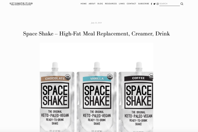 Space Shake – High-Fat Meal Replacement, Creamer, Drink